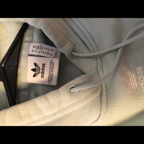 Sea foam green cropped Adidas hoodie: xs - Picture 3 of 3